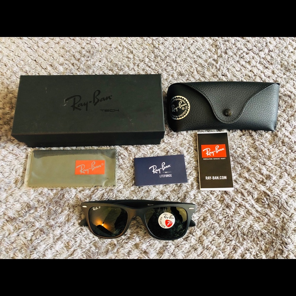 NEW AUTHENTIC WAYFARER LITEFORCE RB4195 POLARIZED